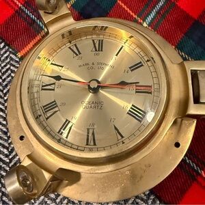 Vintage Brass Nautical Wall Clock